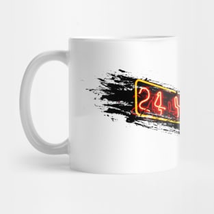24 hours Neon Sign Design Mug